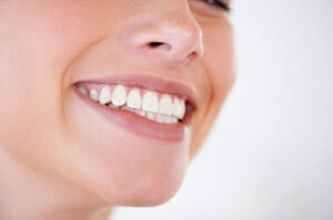 Woman with composite bonding smiling after getting teeth whitening in Pontefract