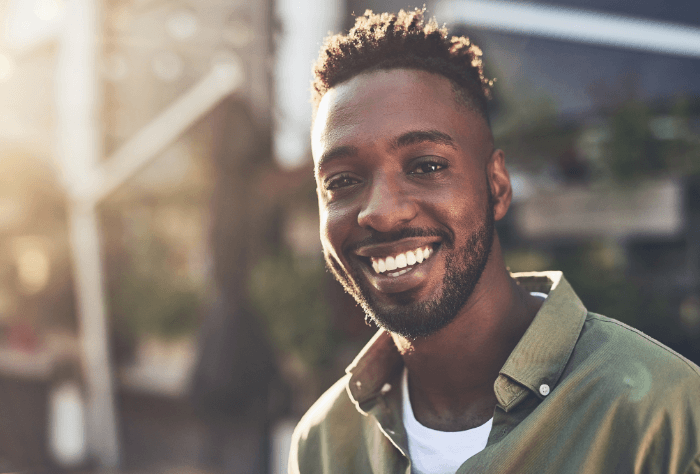 Man smiling with white teeth